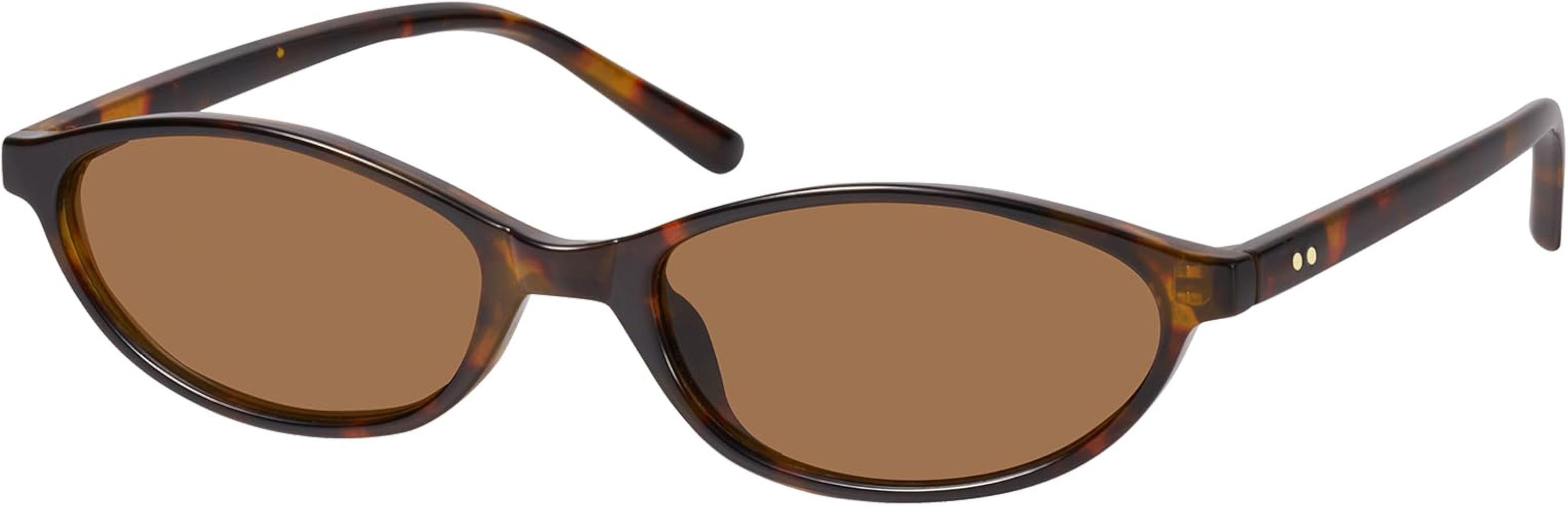 mosanana Retro Oval Sunglasses for Women Trendy Cat Eye Y2K 90s Sunnies MS52587 | Amazon (US)