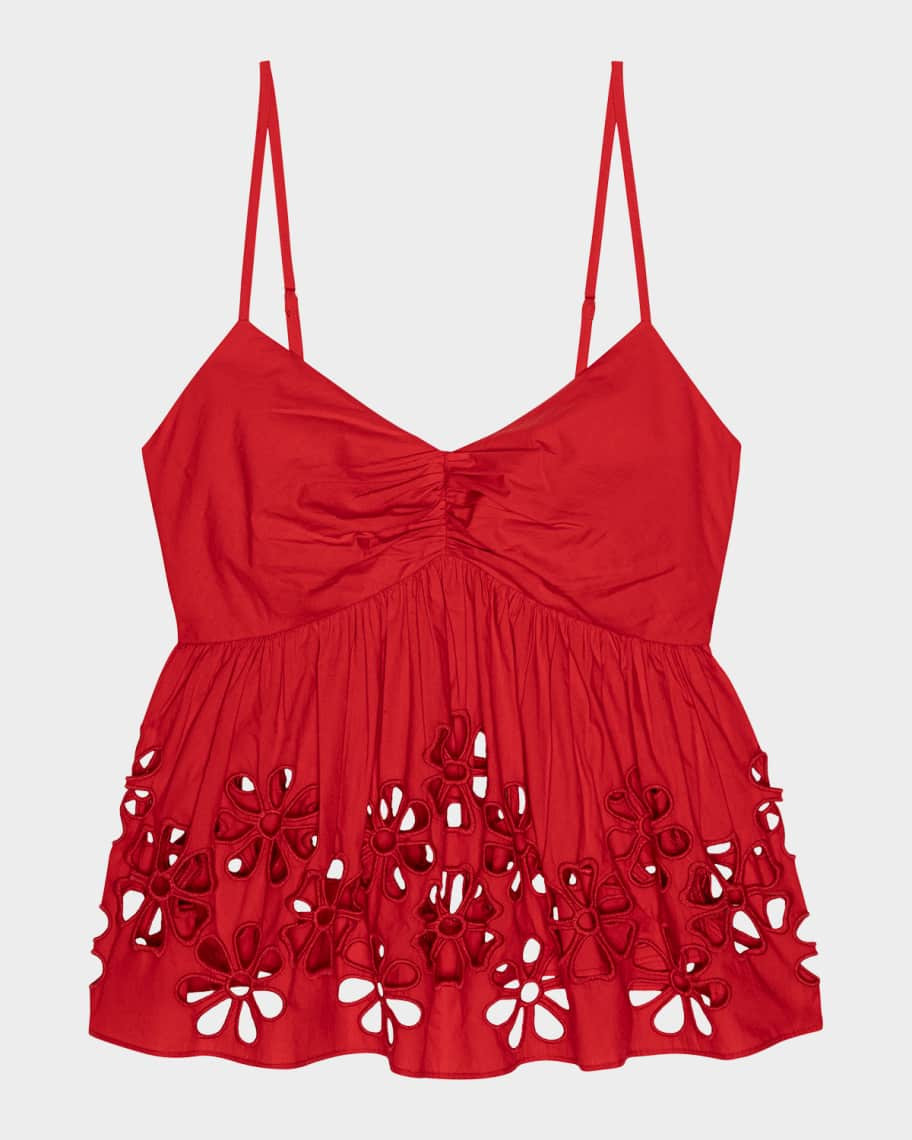 Meru Embroidered Cotton Top | Neiman Marcus