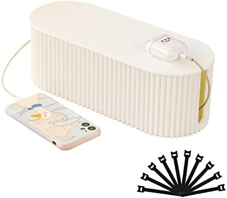 FABROK Cable Management Box with 10 Cable Ties, Organizer Box for Power Strips, Surge Protectors,... | Amazon (US)