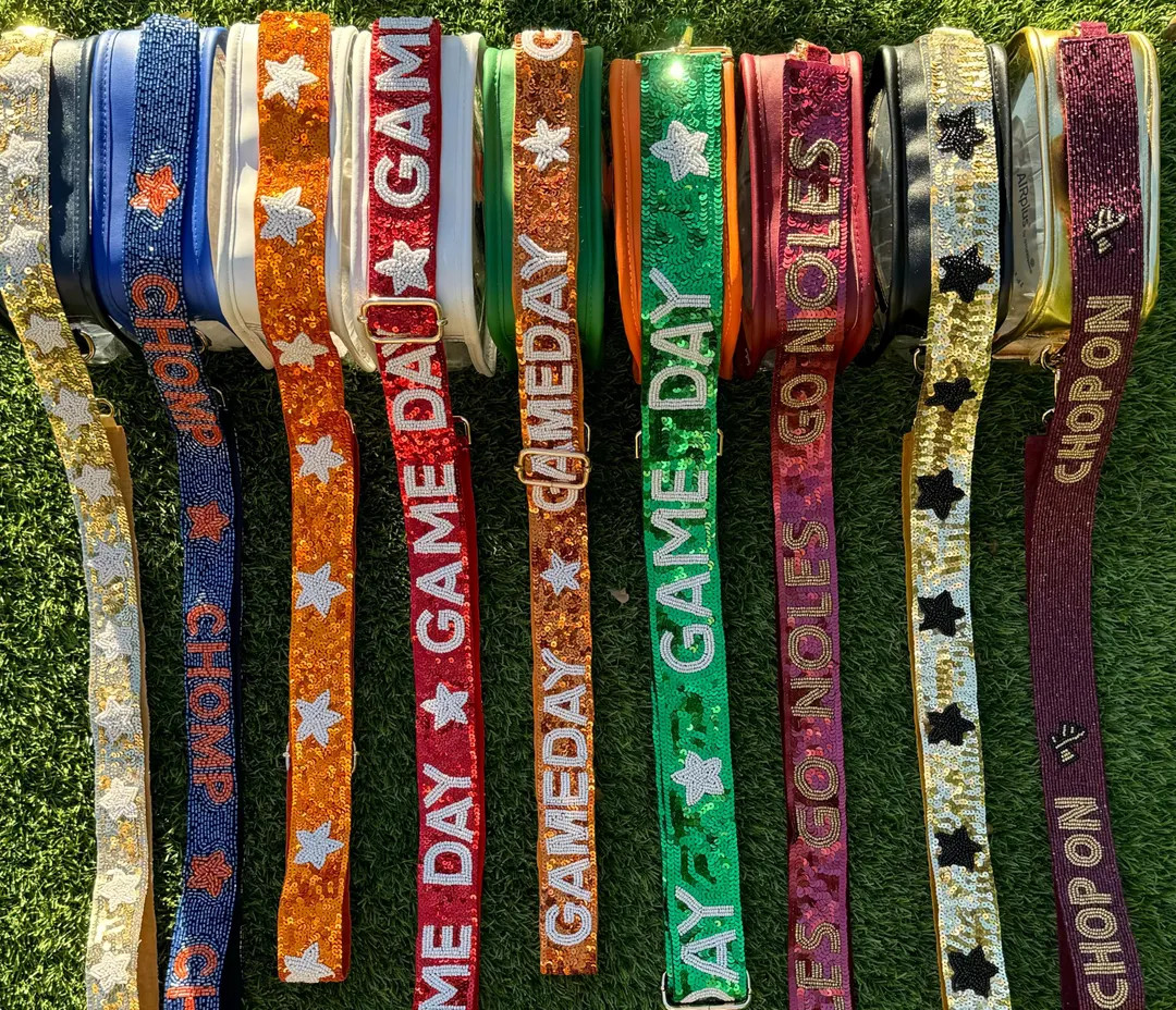 Sequin Beaded Purse Strap: Game Day Stadium Bag Accessory - Etsy | Etsy (US)