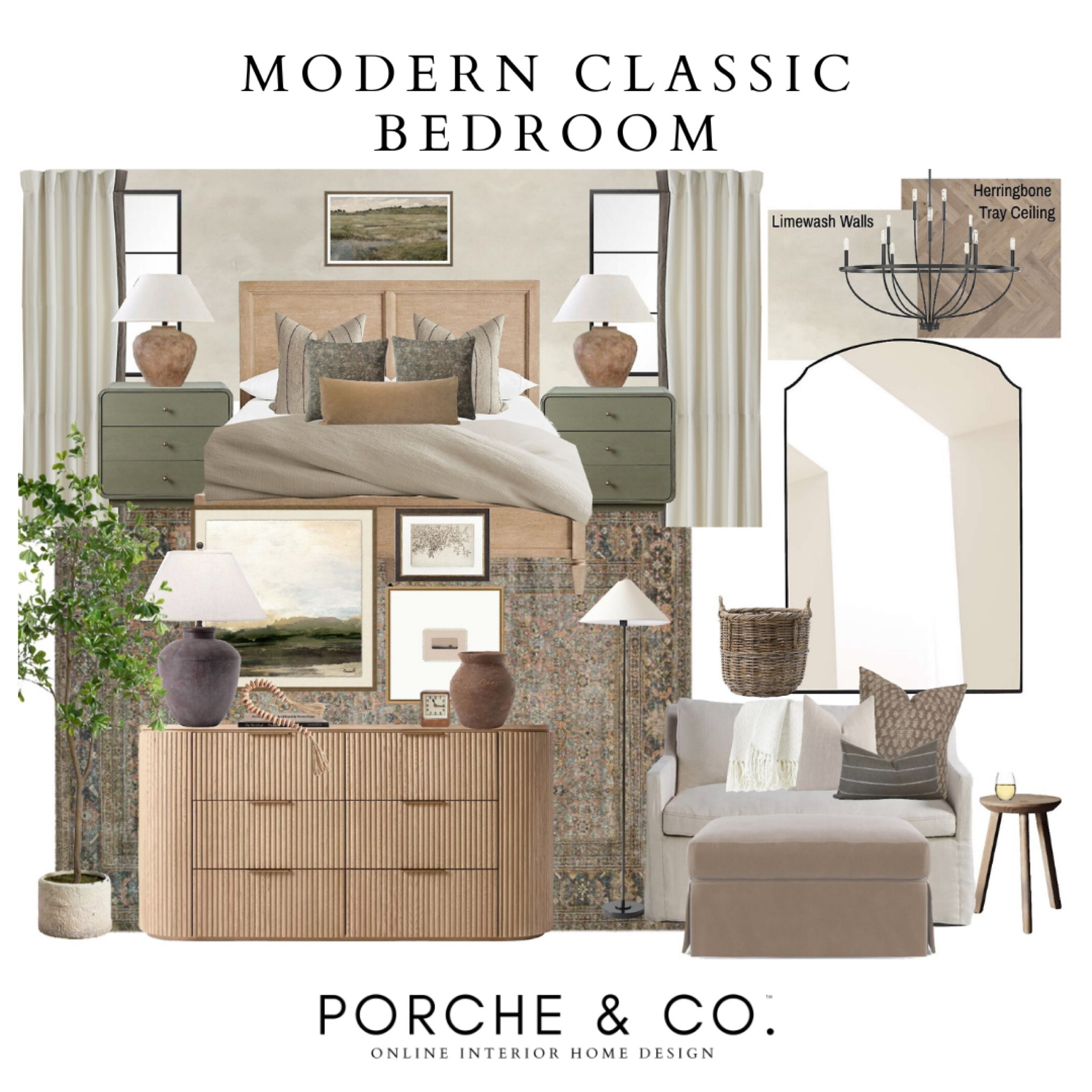 Bedroom mood board, bedroom inspo, bedroom design ideas, olive green bedroom design, neutral bedroom 

#LTKstyletip #LTKhome #LTKsalealert