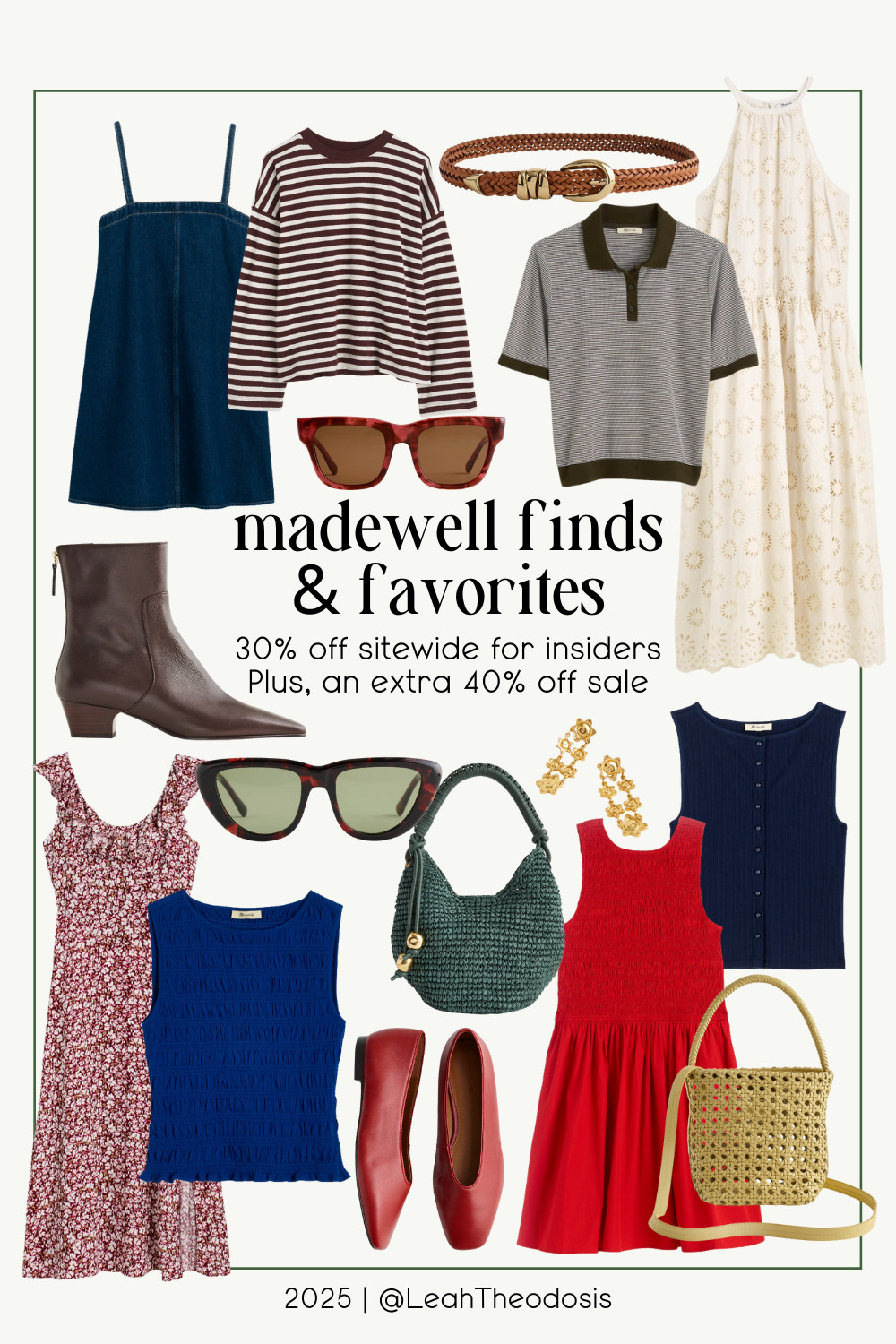 Madewell is spoiling us with their Insider Sale — 30% off sitewide (plus an extra 40% off sale styles!). I rounded up my favorite finds that feel perfect for right now and the season ahead: easy dresses, everyday knits, classic accessories, and shoes you’ll actually want to wear on repeat.

These are the kinds of pieces that mix + match effortlessly, which means less stress getting dressed and more mileage out of your wardrobe. 

 #LTKFallSale #LTKSaleAlert #LTKFindsUnder100