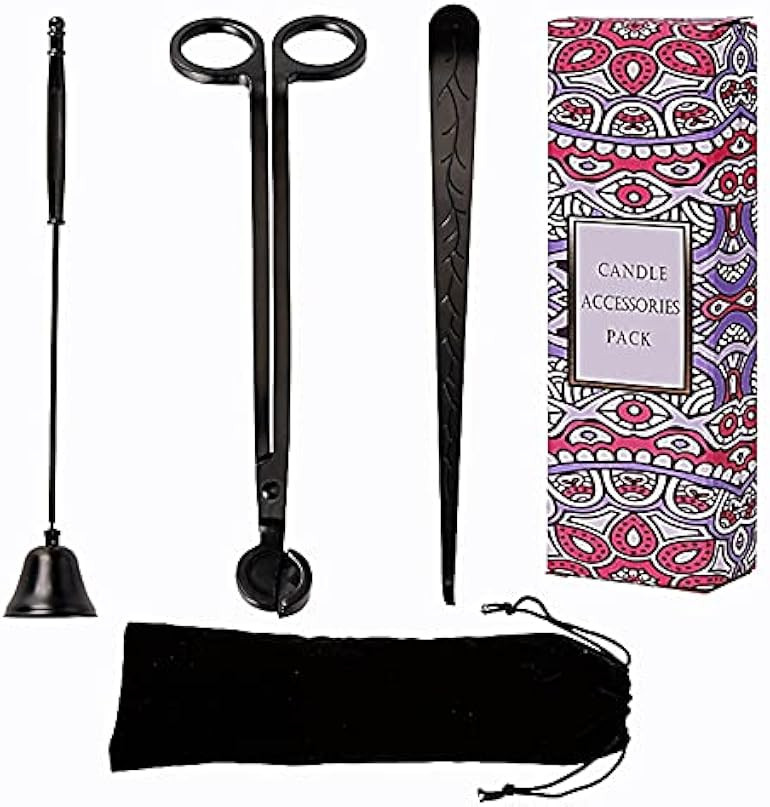 4 in 1 Candle Accessory Set, Candle Wick Trimmer, Candle Wick Dipper, Candle Snuffer with Storage... | Amazon (US)