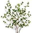 Sggvecsy 43’’ 4Pcs Artificial Ficus Branches Faux Leaf Spray Green Eucalytus Branches Artific... | Amazon (US)