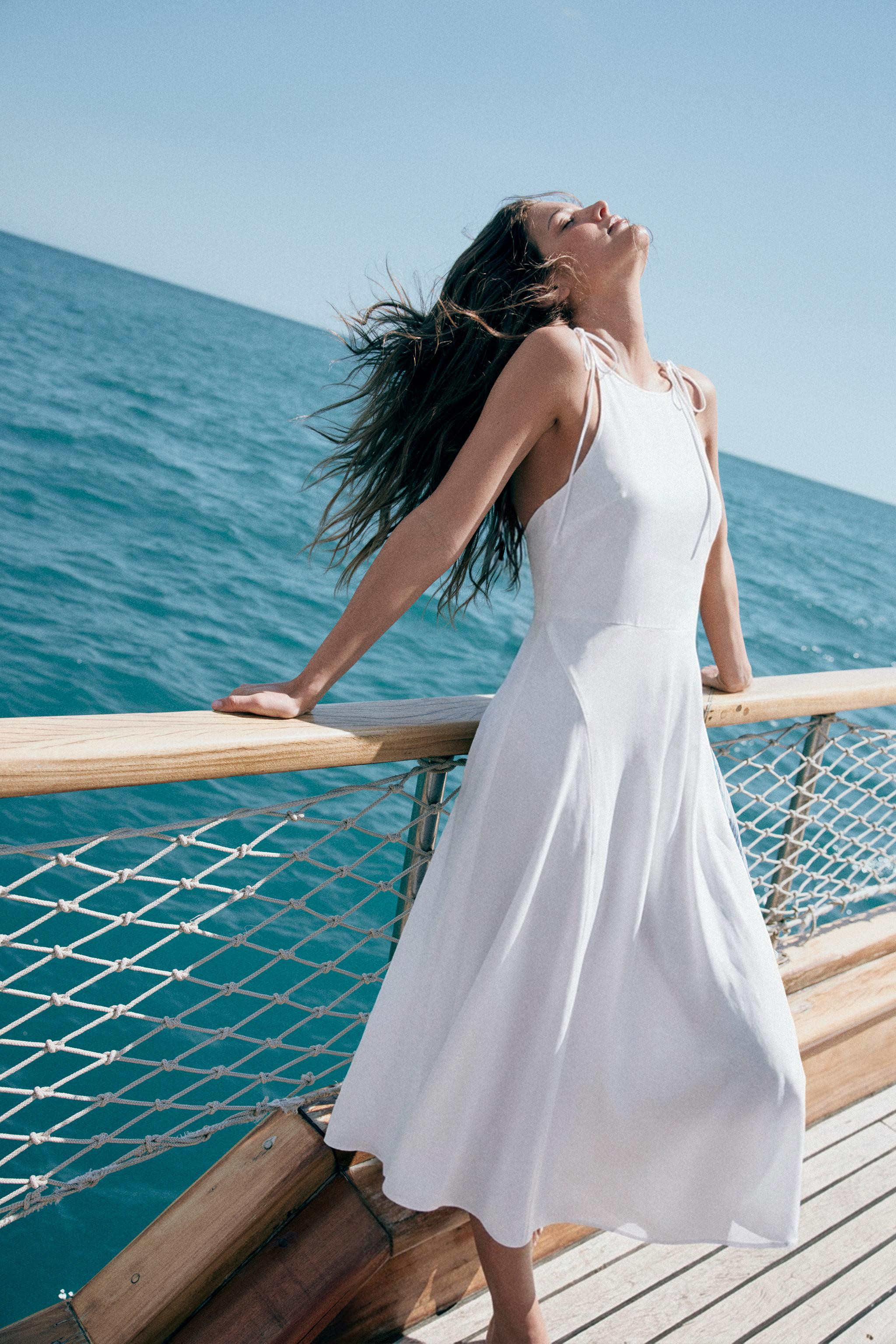 VOLUMINOUS GABARDINE MIDI DRESS | Zara US