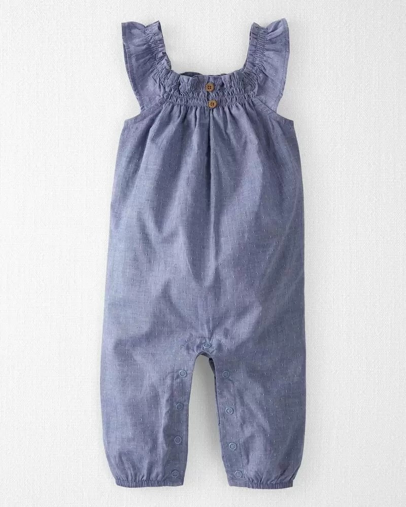 Organic Cotton Smocked Jumpsuit | Carter's