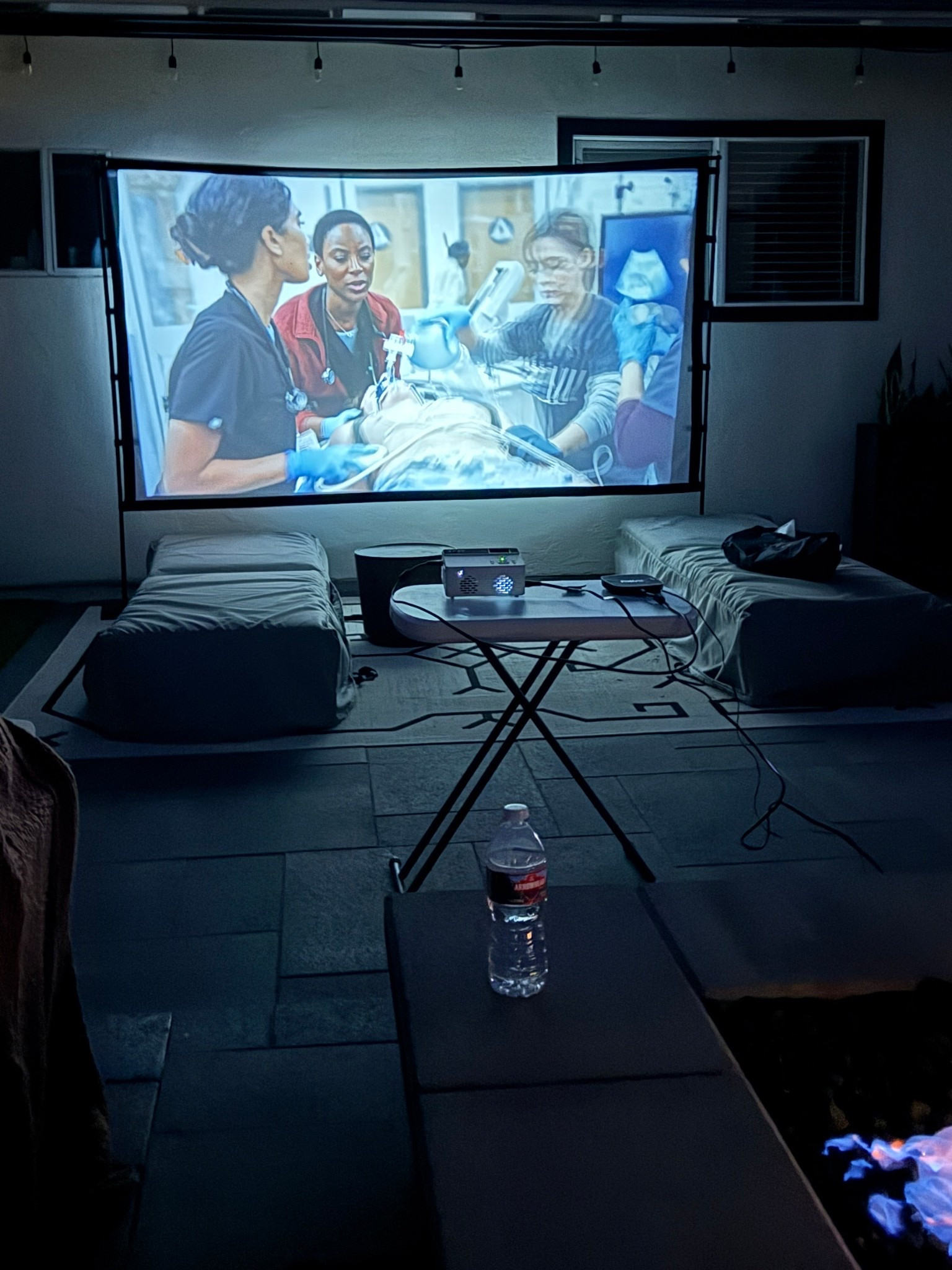 Bought an outdoor projector and a screen with a stand and had such a cozy time with the fire pit and our shows outside. This is going to be in heavy rotation all summer!

#LTKHome #LTKSeasonal #LTKOver40