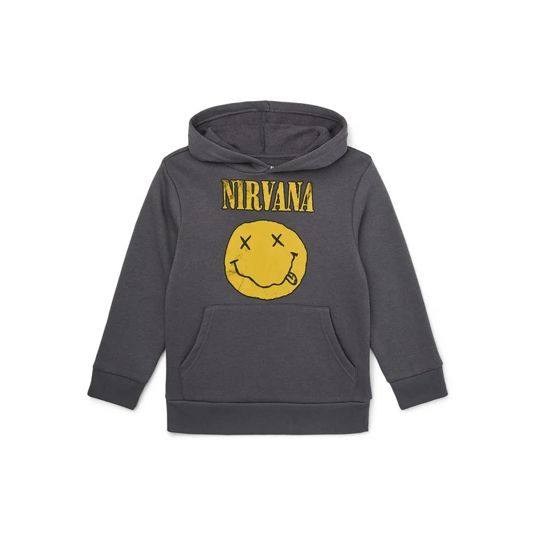 Nirvana Smiley Boys Hoodie, Sizes 4-18 - Walmart.com | Walmart (US)