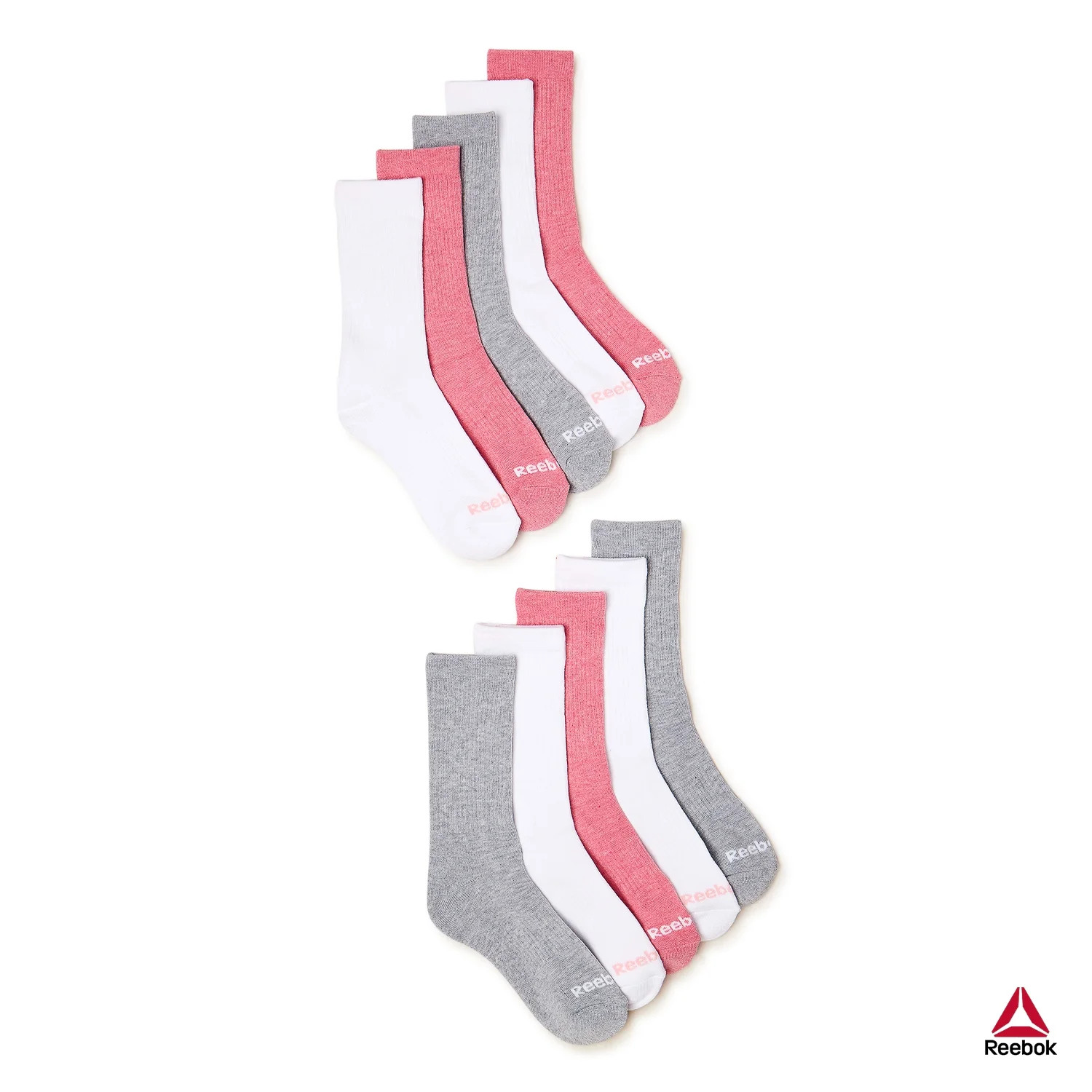 Reebok Women's Pro Series Cushion Crew Socks, 10-Pack | Walmart (US)