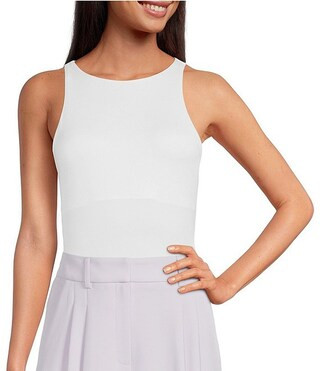 Layla Sleeveless Racer Knit Coordinating Bodysuit | Dillard's