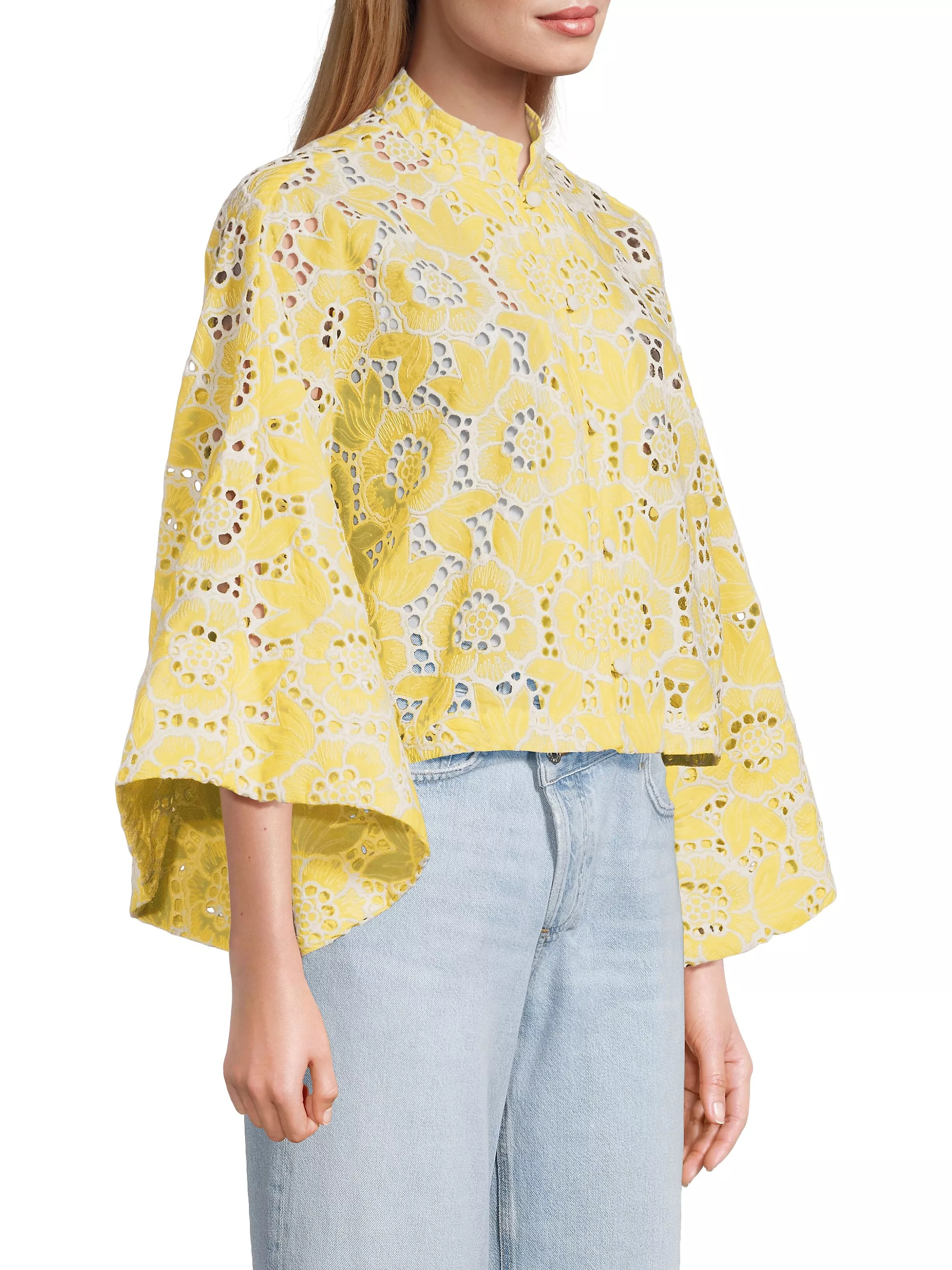 Lace Cropped Jacket | Saks Fifth Avenue