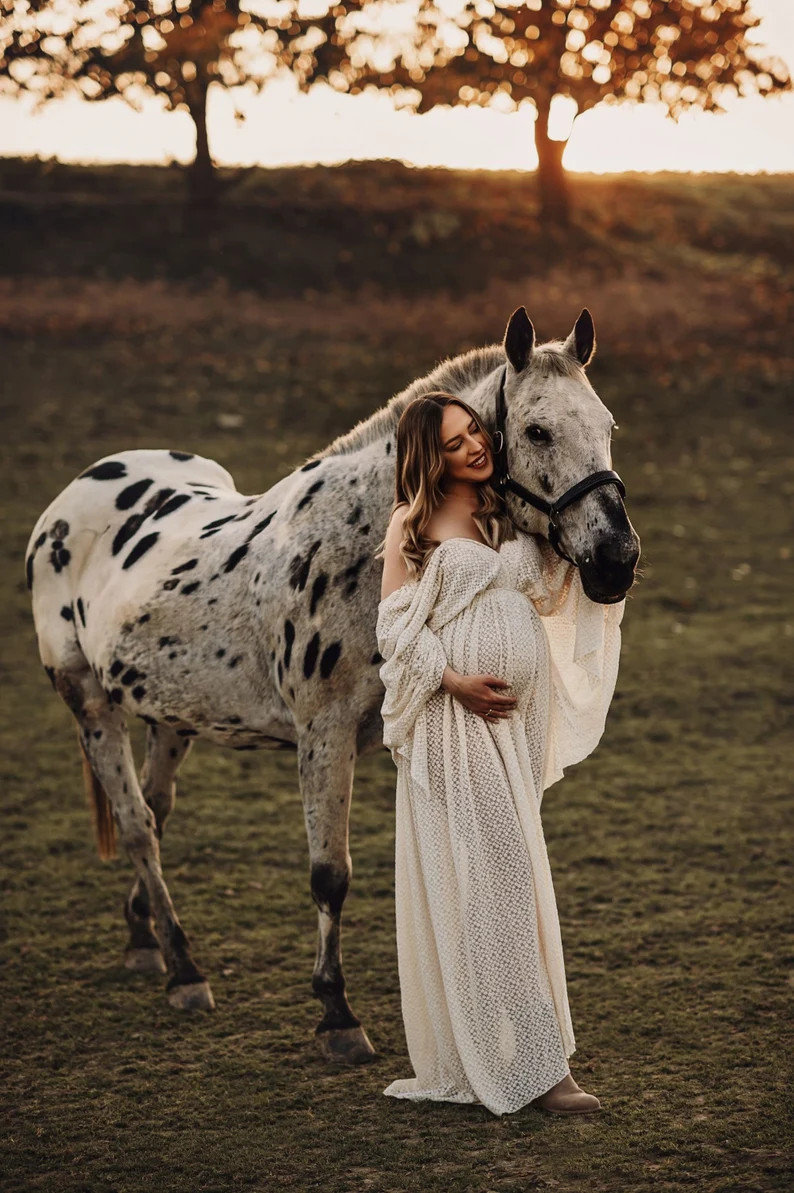 Juliet Women's Boho Dress Lace Vintage Dress for the Maternity Session Photo Props Pregnancy Phot... | Etsy (US)