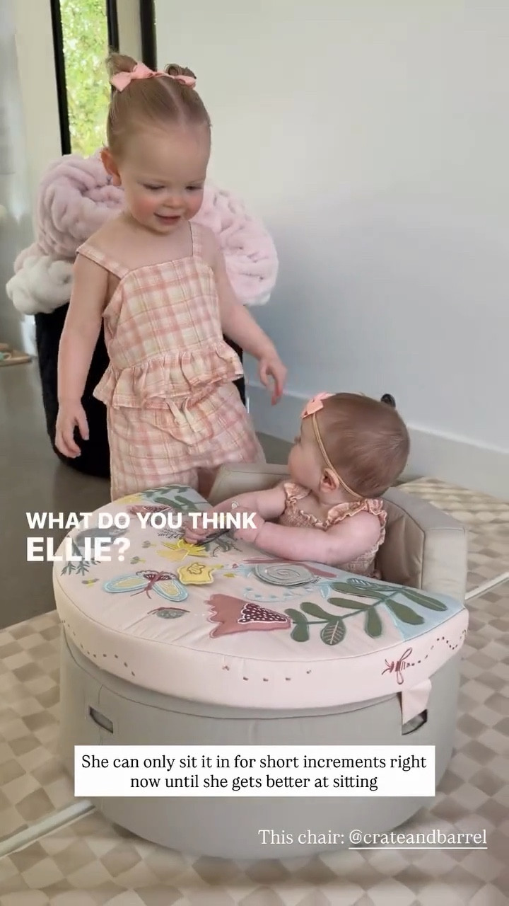 This chair: @Crate & Barrel She can only sit it in for short increments right now until she gets better at sitting

#LTKBaby #LTKKids #LTKHome