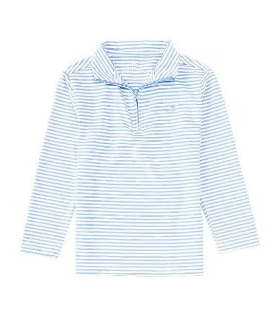 Little Boys 2T-7 Long Sleeve Synthetic Stripe 1/4 Zip Pullover | Dillard's