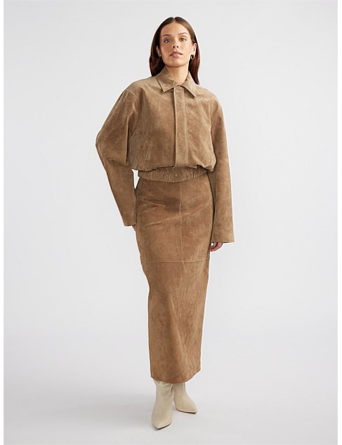 ANA SUEDE BOMBER JACKET | David Jones (Australia & New Zealand)