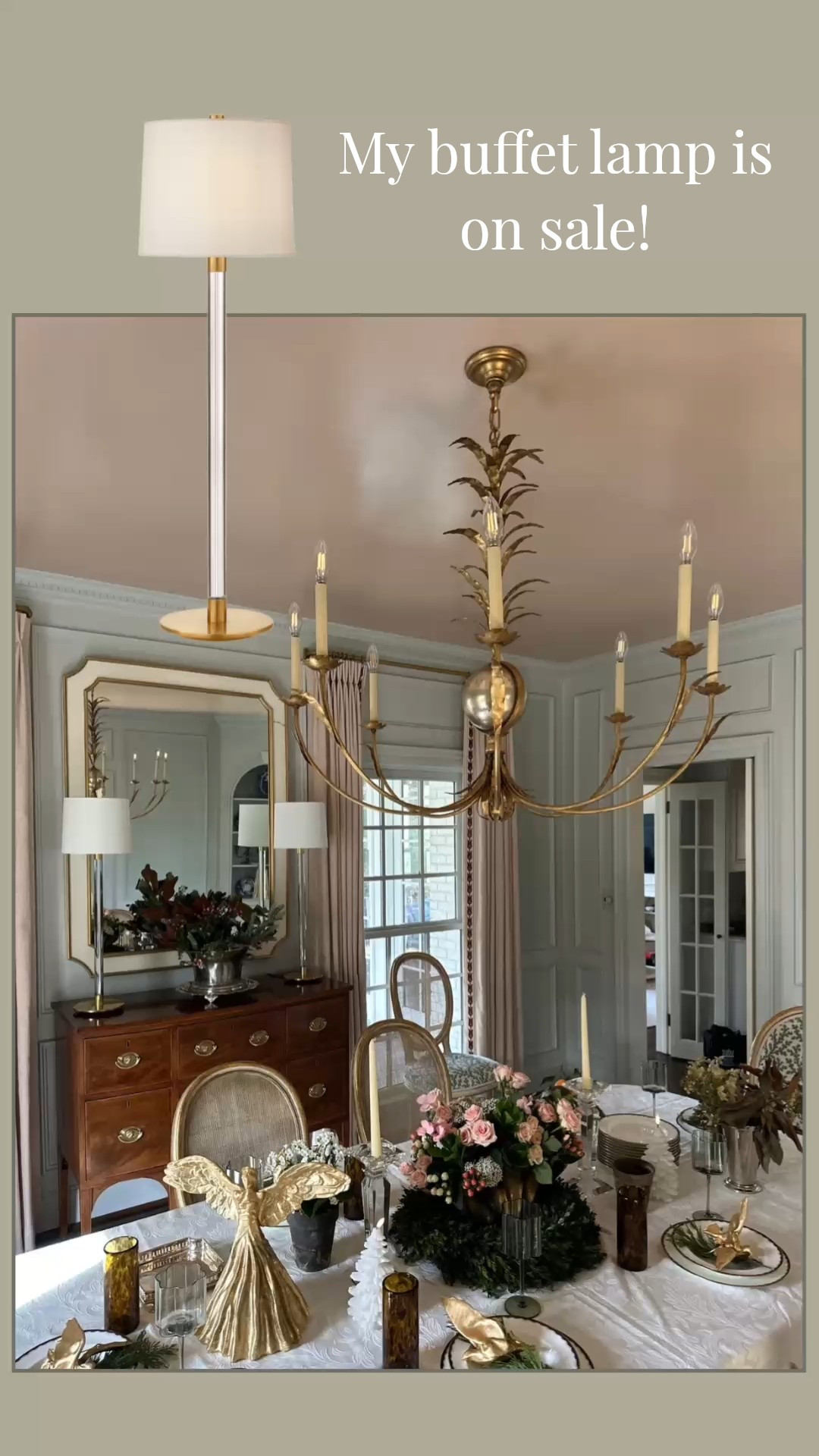 Update your dining room or living room with these fresh, traditional buffet lamps! They are tall, have an acrylic base and beautiful gold accents. I have them in my dining room with a traditional antique buffet and clawfoot antique dining table. Currently included in the Visual Comfort Open Box Sale and a good time to buy  

#LTKHome #LTKSaleAlert