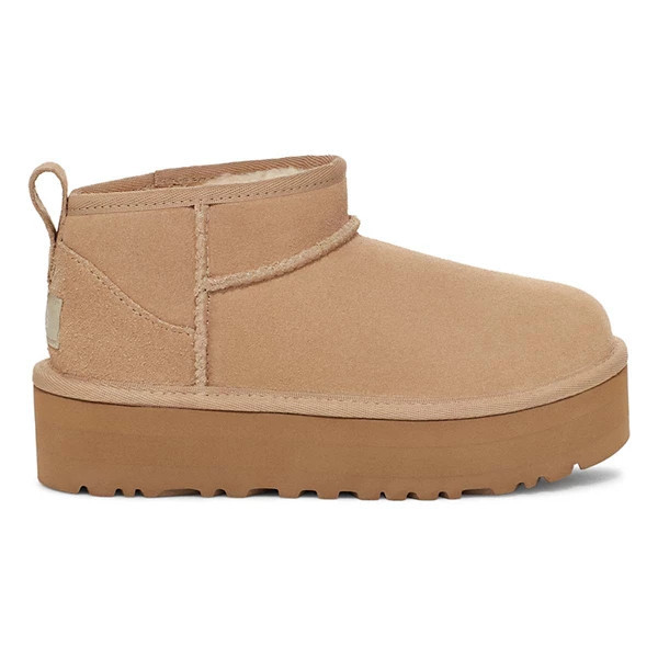 Kids' UGG Classic Ultra Mini Platform Boots Big 4 Sand | Scheels