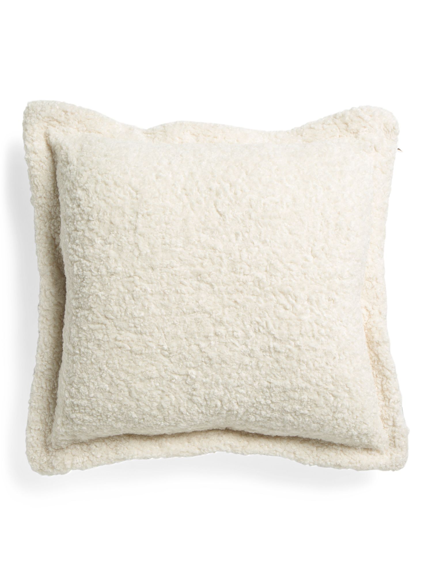 20x20 Ivory Sherpa Textured Pillow | Throw Pillows | Marshalls | Marshalls