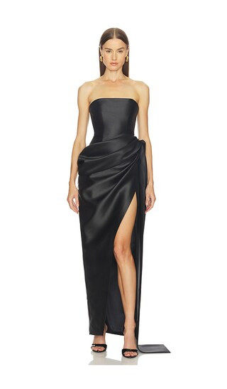 x REVOLVE Pommier Maxi Dress in Black | Revolve Clothing (Global)