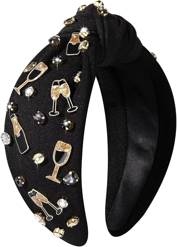 mokkia New Year’s Eve Headbands Happy New Year Headband for Women Beaded 2024 NYE Star Headband... | Amazon (US)