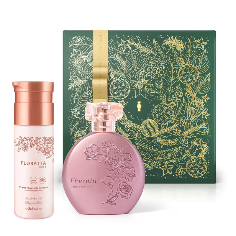 Combo Presente Floratta Rose: Bouquet Desodorante Colônia 75ml + Creme Hidratante Desodorante Co... | oBoticario (BR)