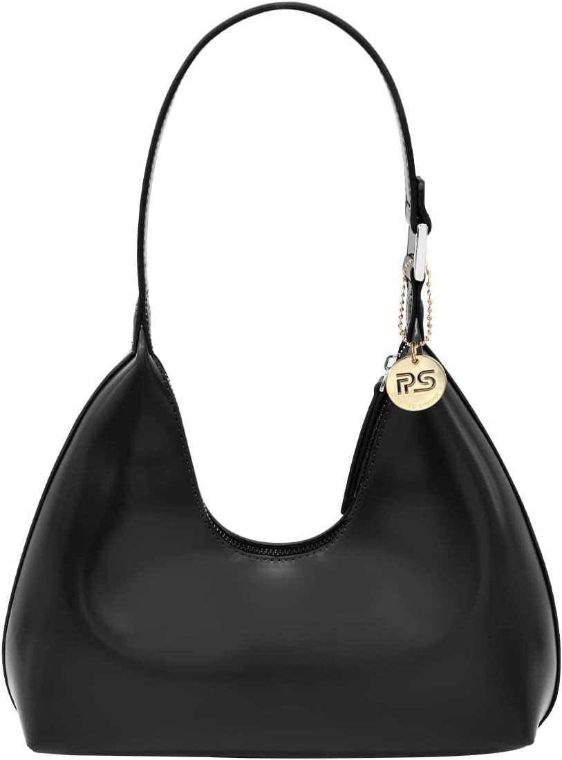 PS PETITE SIMONE Small Shoulder Bag for Women Everyday Purse Trendy Hobo bag Crescent Bag Structu... | Amazon (US)