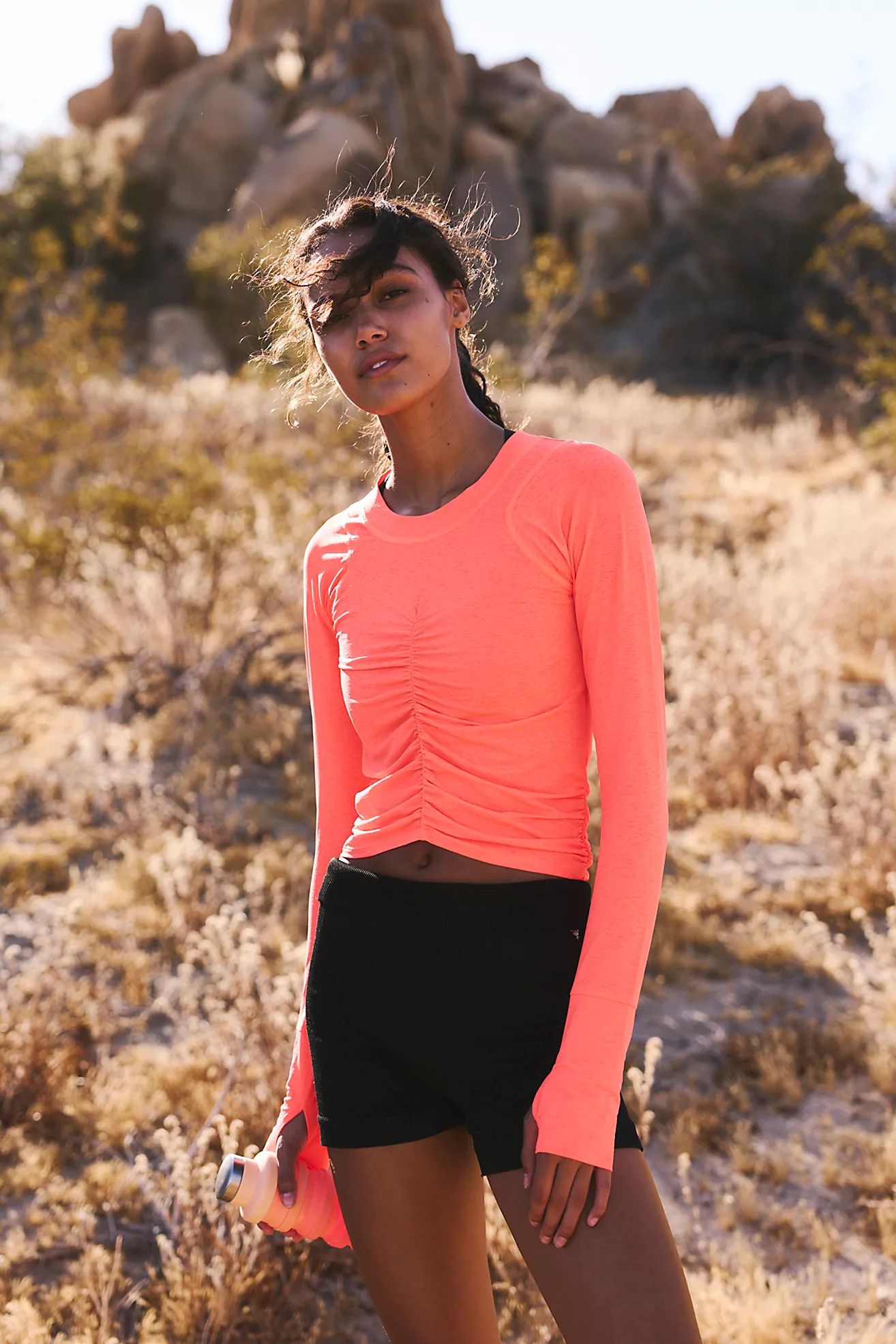 Tempo Ruched Long Sleeve | Free People (Global - UK&FR Excluded)