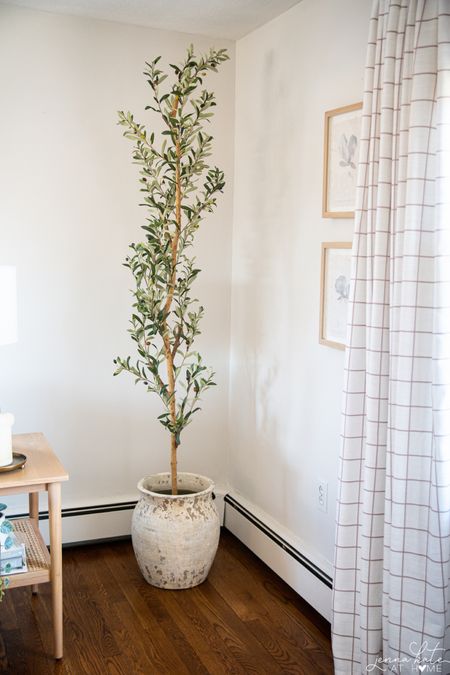 Add some greenery to your living room with this artificial olive tree in a beautiful large ceramic pot. 

#LTKhome