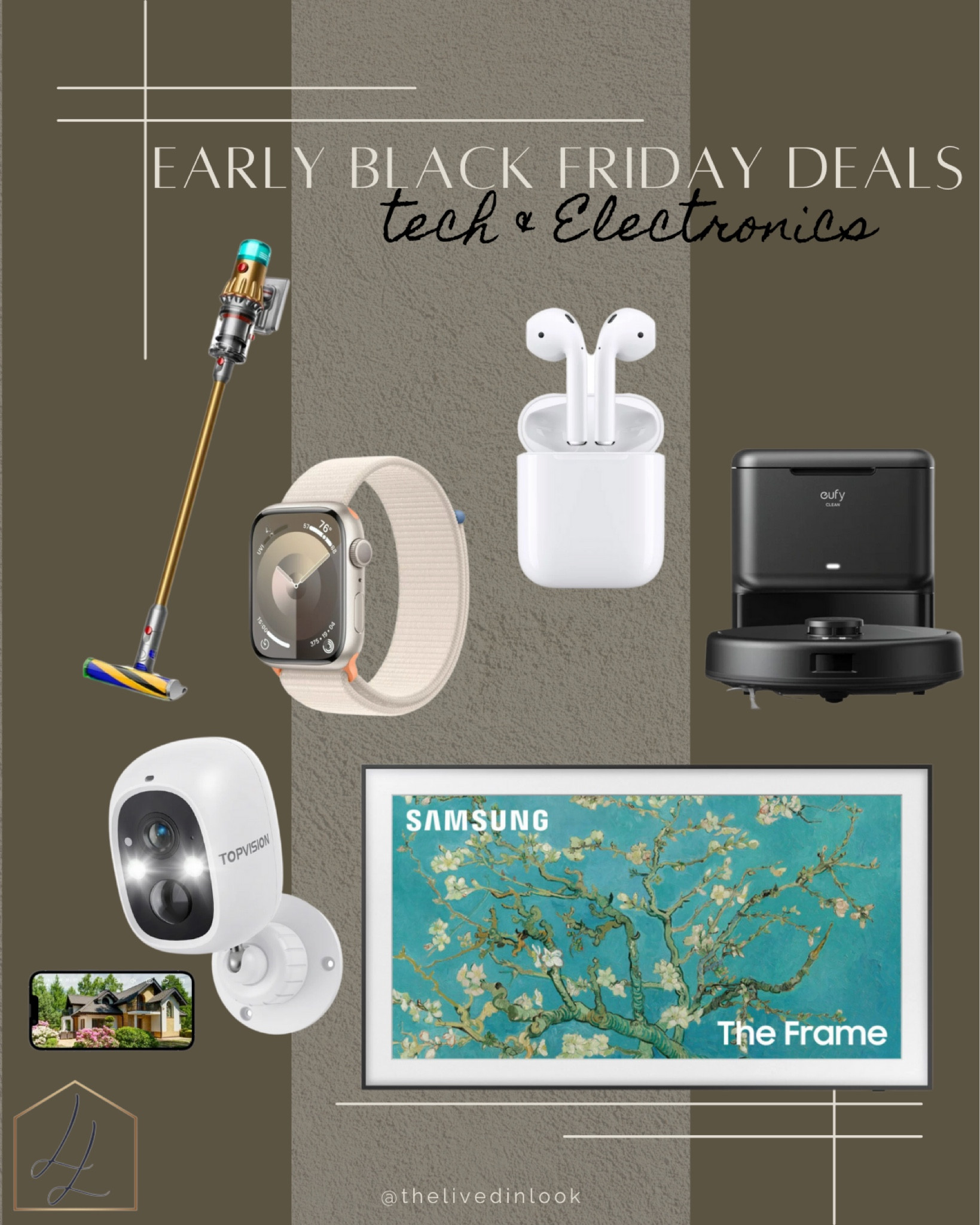 Walmart Early Black Friday Deals- Tech & Electronics Edition!

Frame TV, roomba vacuum, security camera, Apple Watch, Dyson vacuum, household tech

#LTKHoliday #LTKHolidaySale #LTKhome
