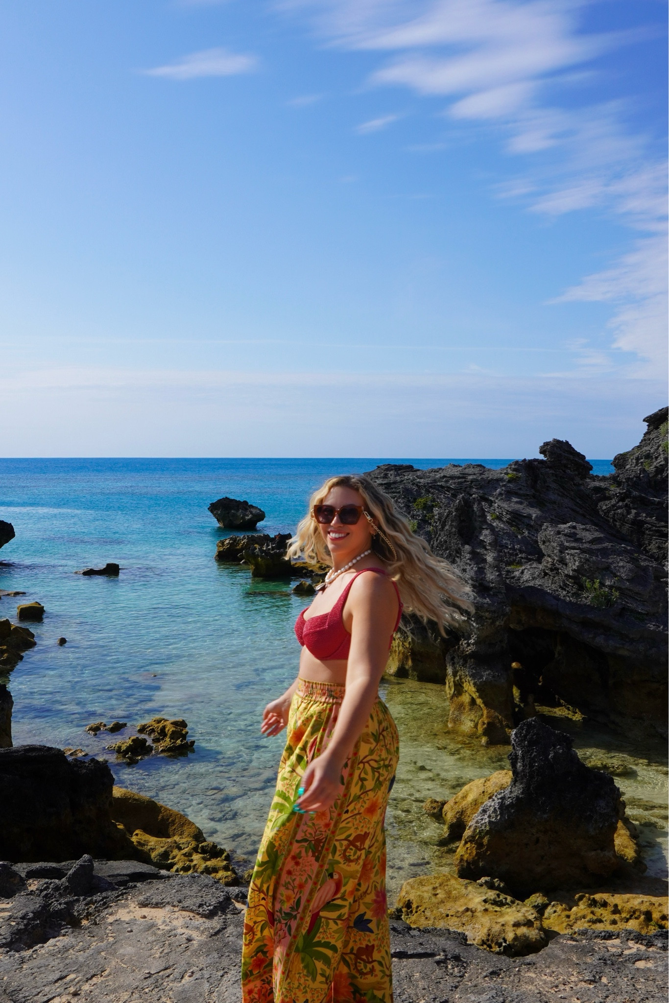 Bermuda outfit idea, vacation outfits beach, wearing a large top, xl bottom swimsuit 

 #LTKootd #LTKSwim #LTKTravel