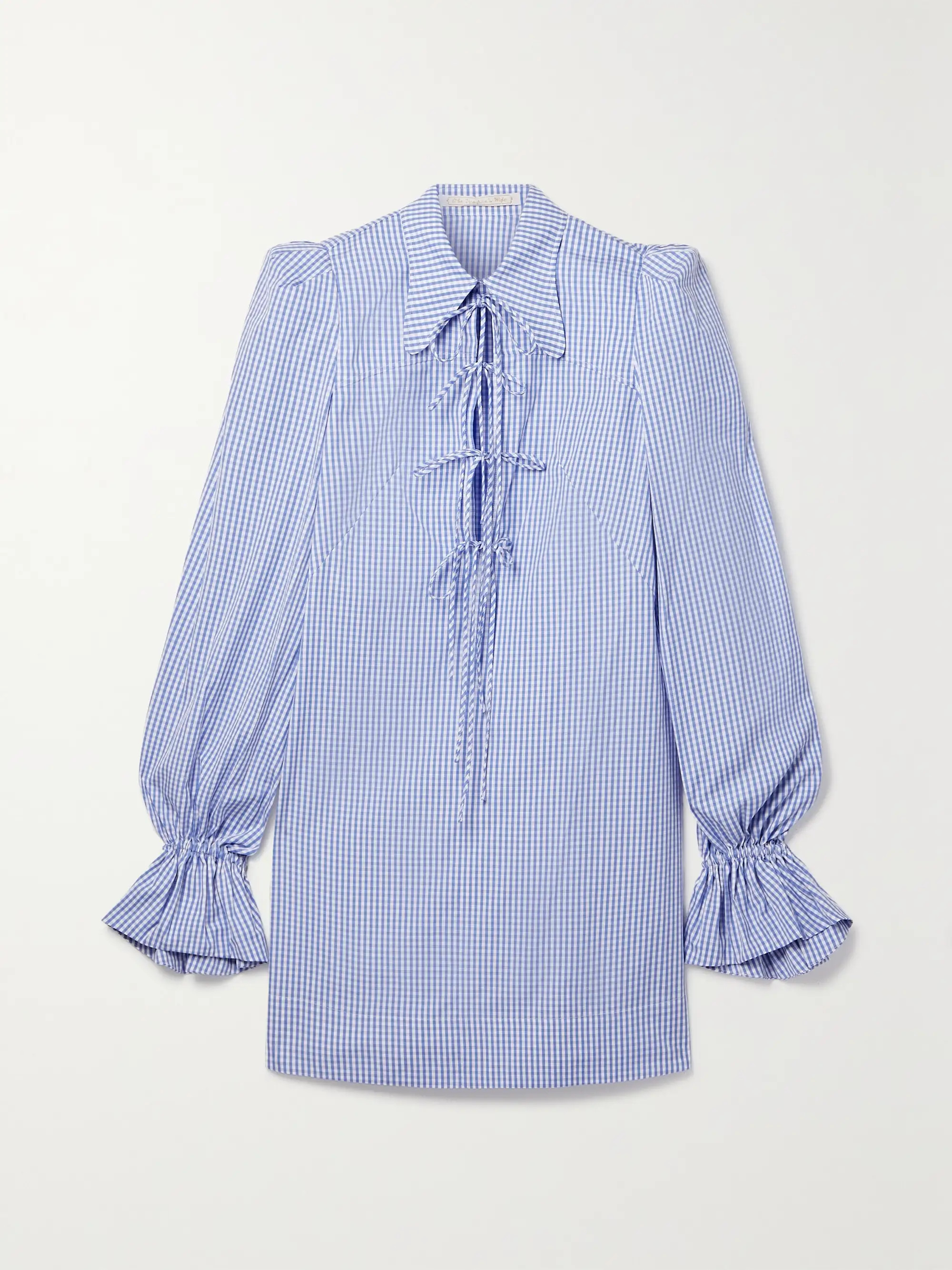 The Bird in a Cage gingham cotton-poplin mini dress | NET-A-PORTER (US)
