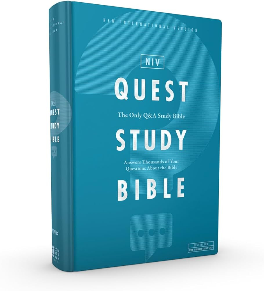NIV, Quest Study Bible, Hardcover, Blue, Comfort Print: The Only Q and A Study Bible | Amazon (US)