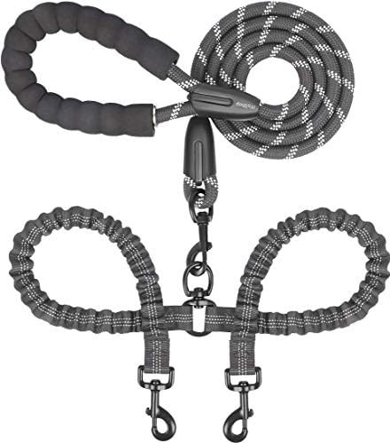 iYoShop Dual Dog Leash, Double Dog Leash, 360 Swivel No Tangle Walking Leash, Shock Absorbing Bun... | Amazon (US)