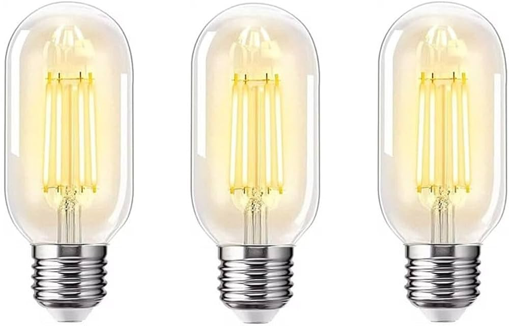 E26 LED Light Bulb 4W,Equivalent 40W,E26 Tubular Light Bulb Non Dimmable 2700K Warm White,Antique... | Amazon (US)