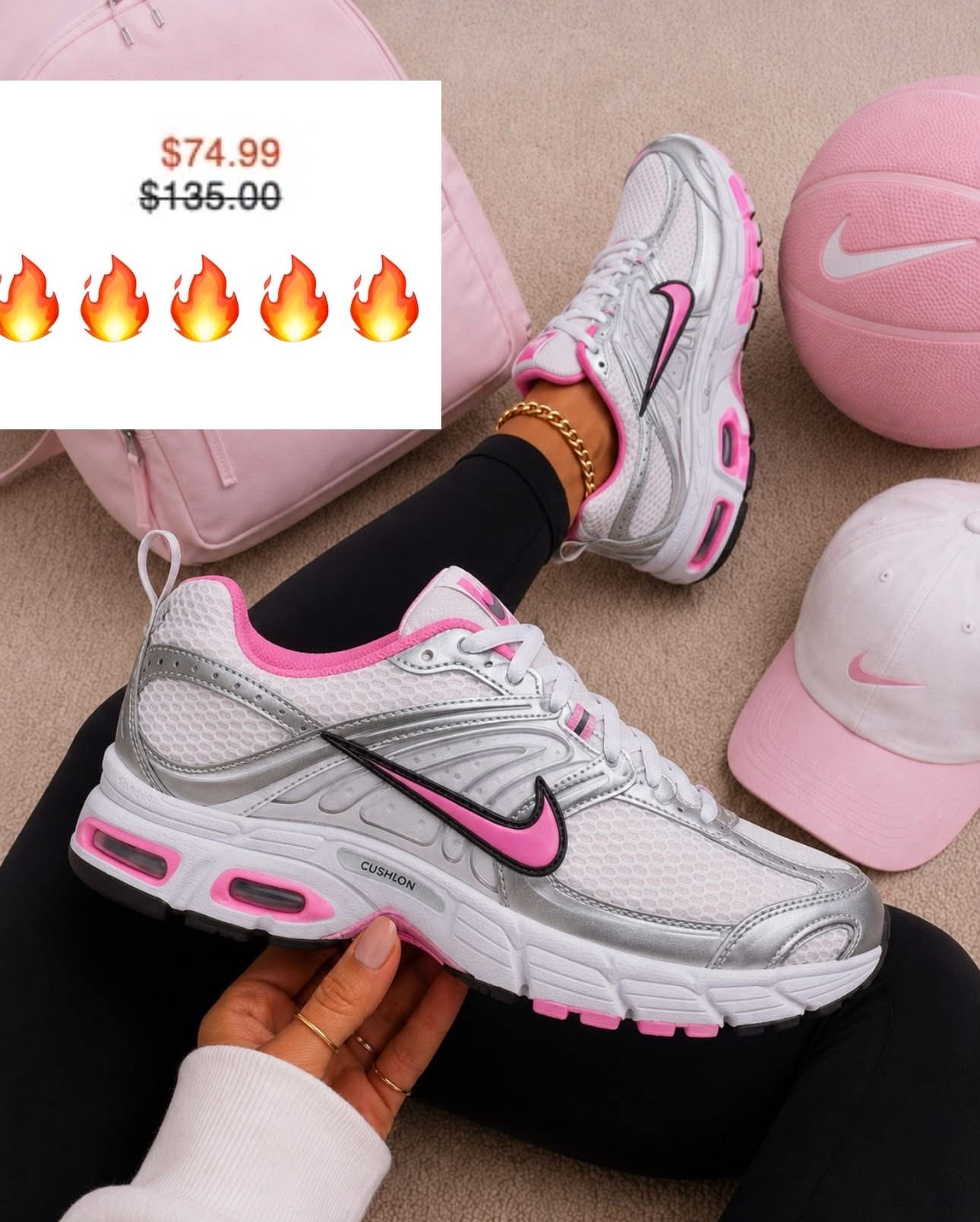 🚨 $55 OFF THESE NIKES! 🚨

I’m obsessed with the little pink accents—they add the cutest pop of color! 💕👟 Do NOT sit on this deal because sizes are going to sell out quickly at this price!

Comment NIKE and I’ll send you the link! 🔗

#LTKootd #LTKmomlife