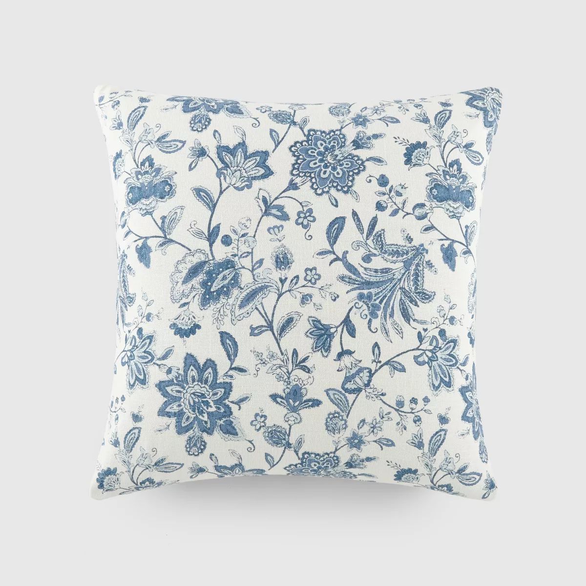 Jacobean Pattern Cotton Throw Pillow Cover With Pillow Insert Set - Becky Cameron | Target