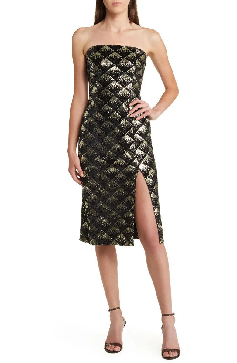Strapless Sequin Cocktail Dress | Nordstrom