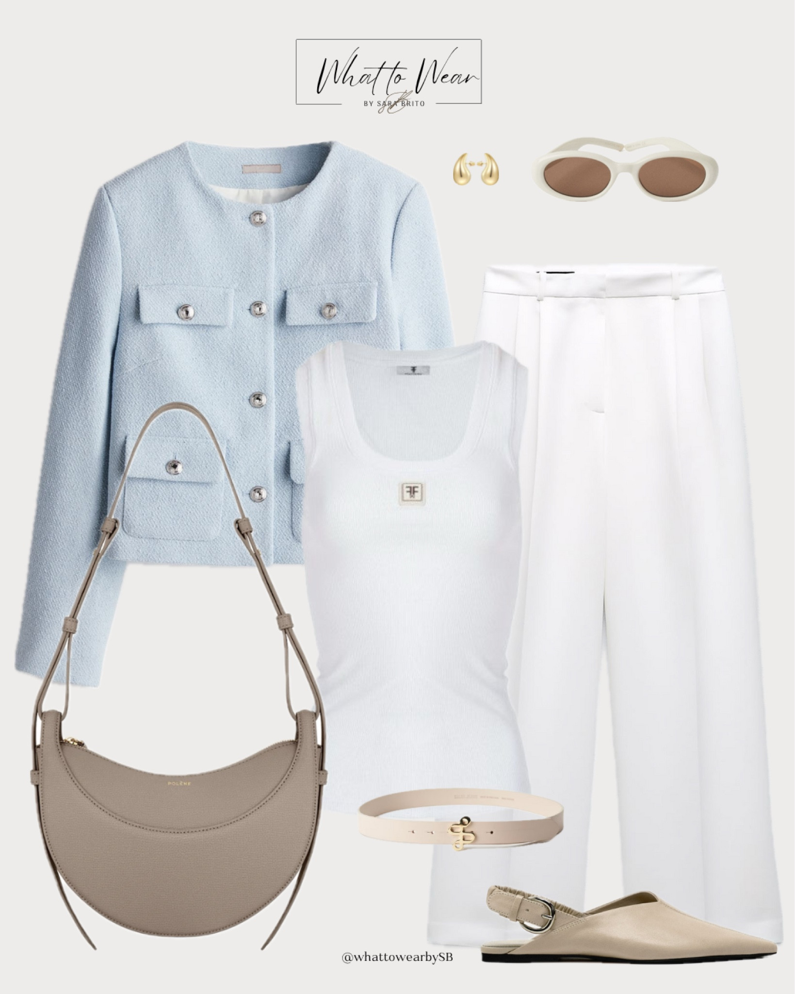 Top - Fracomina 
Sunglasses - Parfois 
Bag - Polène Paris 
Trousers - Zara (ref. 9929/24)
Belt - Salsa Jeans 

#LTKworkwear #LTKU #LTKstyletip