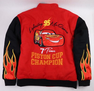 PIXAR Cars Racing Jacket Coat Extra Small Red Lightning McQueen Embroidered 95 | eBay US