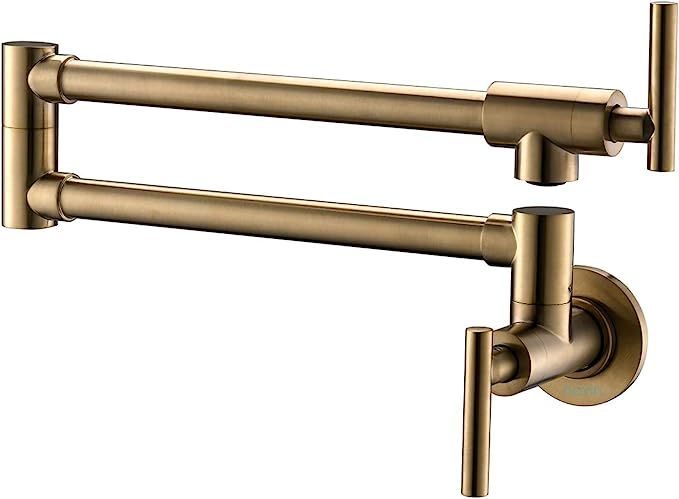 Havin Brass Pot Filler,Pot Filler Faucet Wall Mount,Brass Material,with Double Joint Swing Arms (... | Amazon (US)