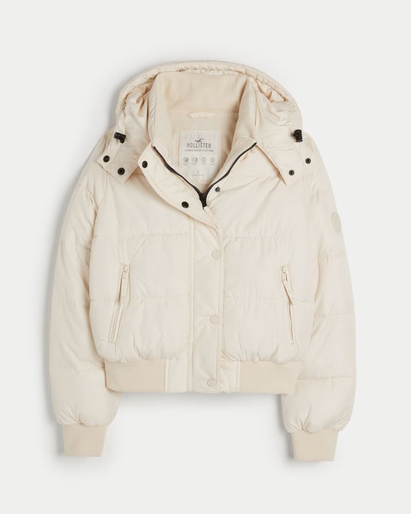 Ultimate Fleece-Lined Hooded Puffer Jacket | Hollister (US)