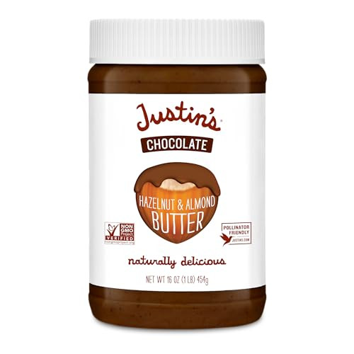 Justin's Chocolate Hazelnut and Almond Butter, Organic Cocoa, No Stir, Gluten-free, Responsibly S... | Amazon (US)