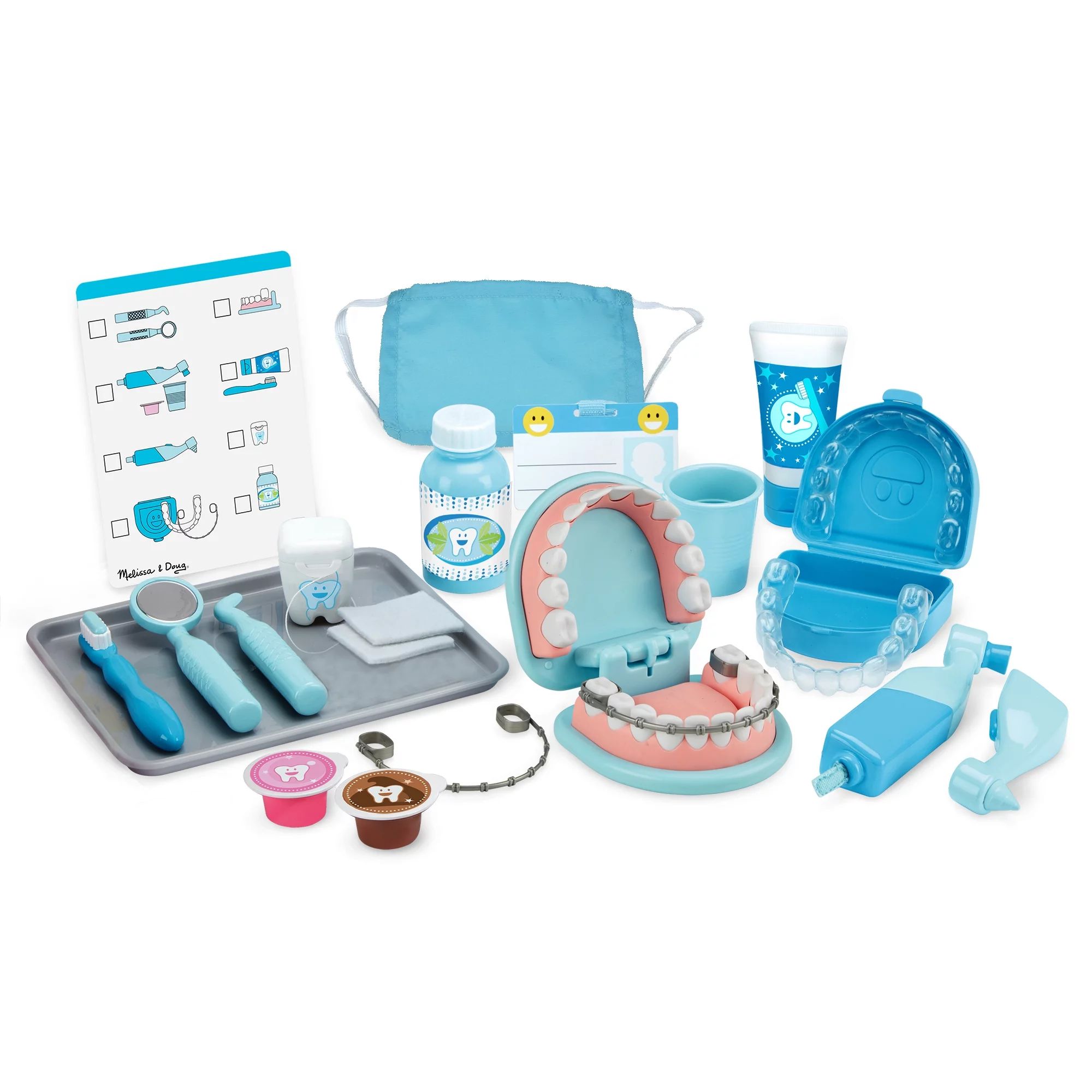 Melissa & Doug Super Smile Dentist Kit With Pretend Play Set of Teeth and Dental Accessories-25 P... | Walmart (US)