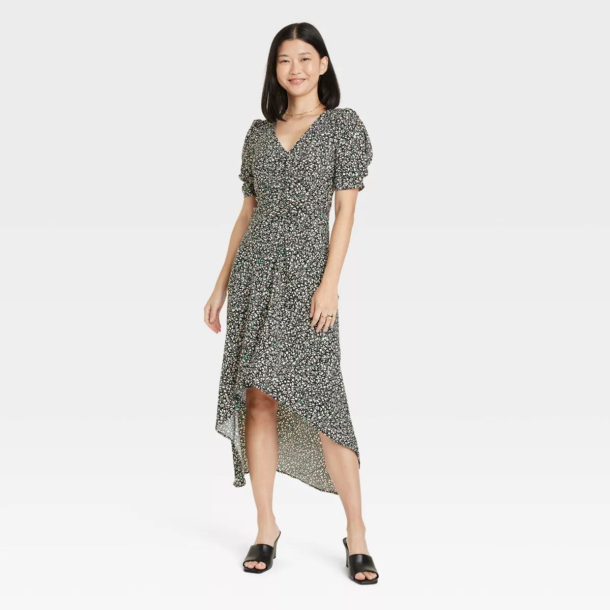 Women's Crepe Short Sleeve Midi Dress - A New Day™ | Target