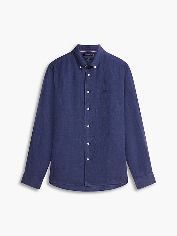 Regular Fit Hemd aus reinem, gewaschenem Leinen | Tommy Hilfiger (DE)