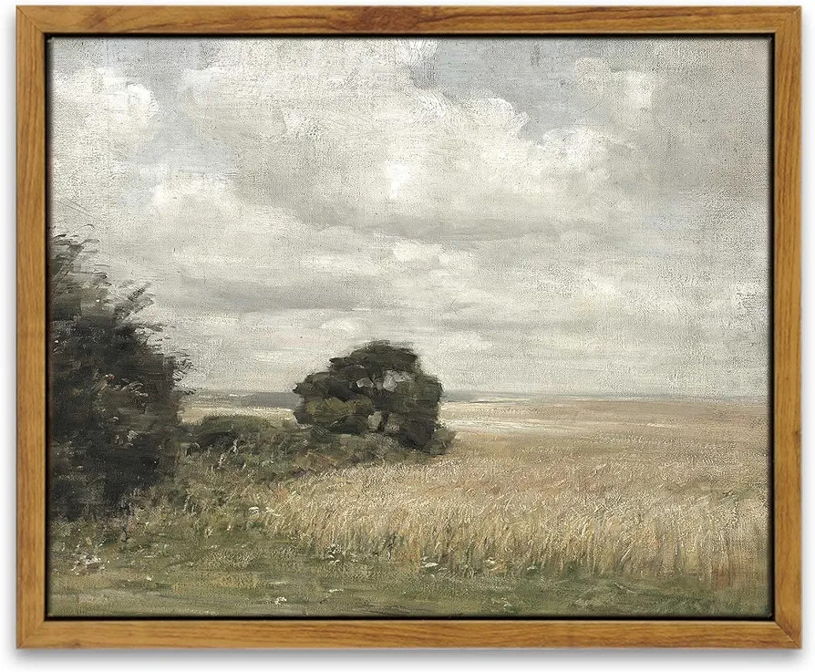 InSimSea Framed Wall Art Home Decor Classical Landscape Oil Painting Vintage Scenery Canvas Wall ... | Amazon (US)