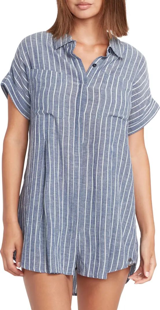 Coco Stripe Cover-Up Tunic Shirt | Nordstrom