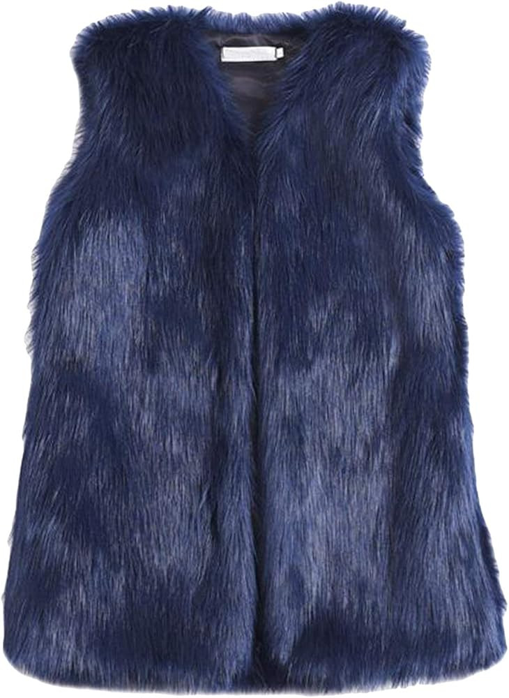 Youhan Women's Faux Fur Vest Coat Sleeveless Jacket | Amazon (US)