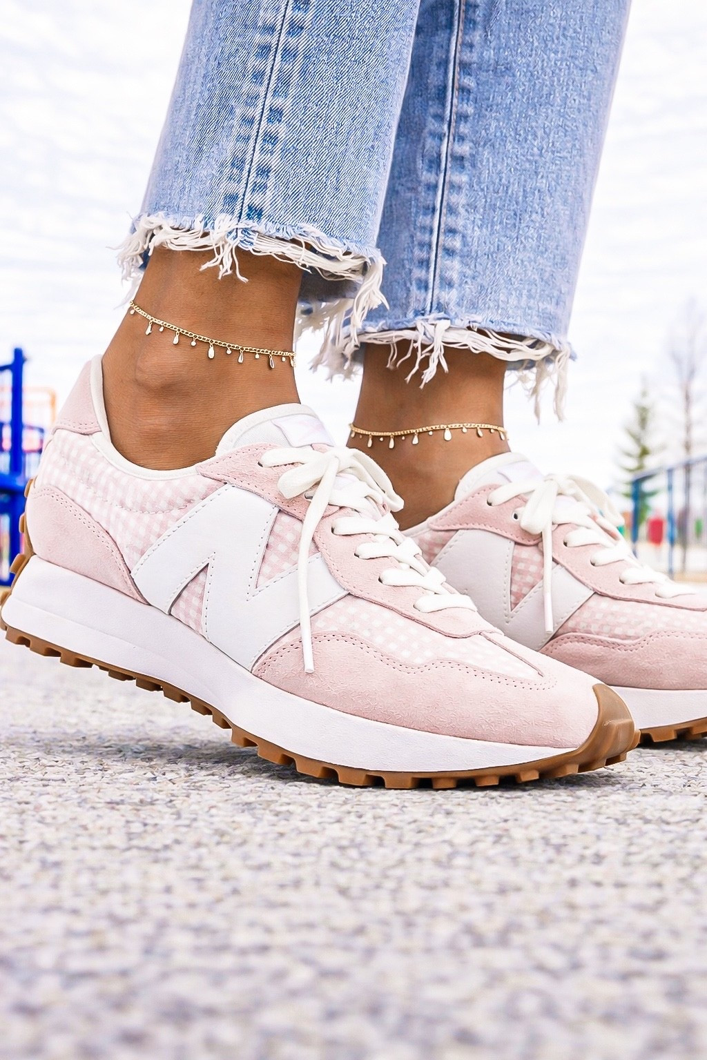 OK, this is a new new balance and it is getting at first spring. You’re gonna love the colors. It actually comes into now. This is a limited edition 327 viral shoe for spring so do not wait on your size cause they will sell out.

#LTKmomlife #LTKdayinmylife #LTKgrwm