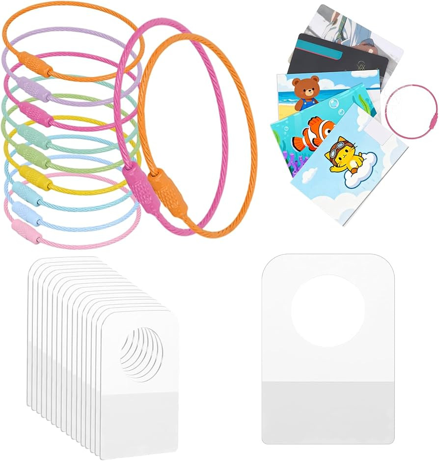 200 Pcs Holder for Yoto Card, Self-Adhesive Hang Tabs with 10 Pcs Loops, Cards Accessories Card H... | Amazon (US)